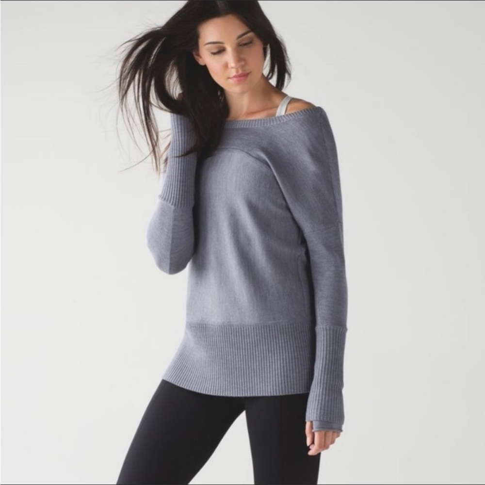 Lululemon Sattva Sweater Heather Arctic Gray